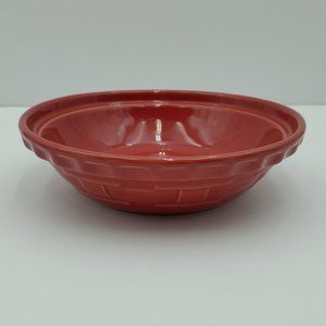Longaberger Pottery Tomato Red 7" Pie Baking Plate Soup Cereal Serving Bowl